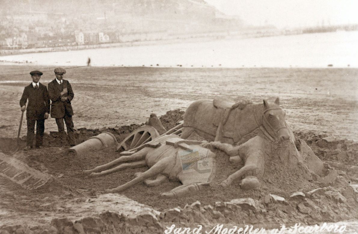 Horse Sand Sculptures On The Beach